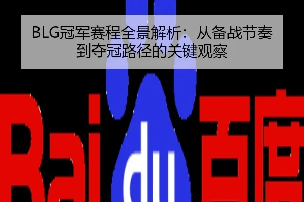BLG冠军赛程全景解析：从备战节奏到夺冠路径的关键观察